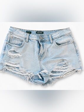 wild fable Light Wash Ripped Denim Shorts